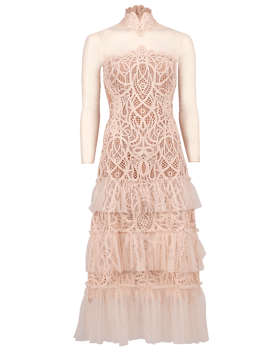 SIMKHAI-Threaded Lace and Tulle Dress-