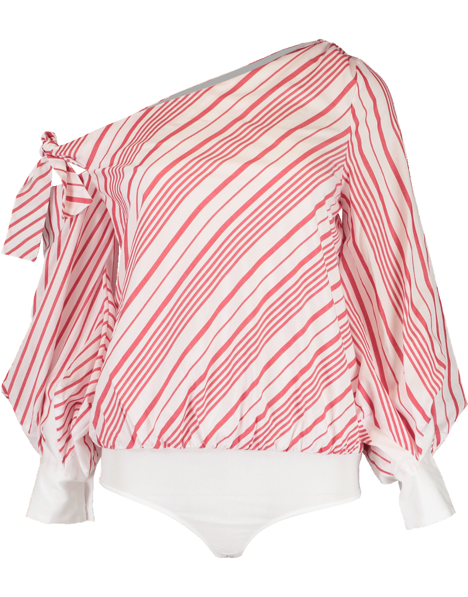 Asymmetrical One Shoulder Oxford Bodysuit CLOTHINGMISC SIMKHAI   