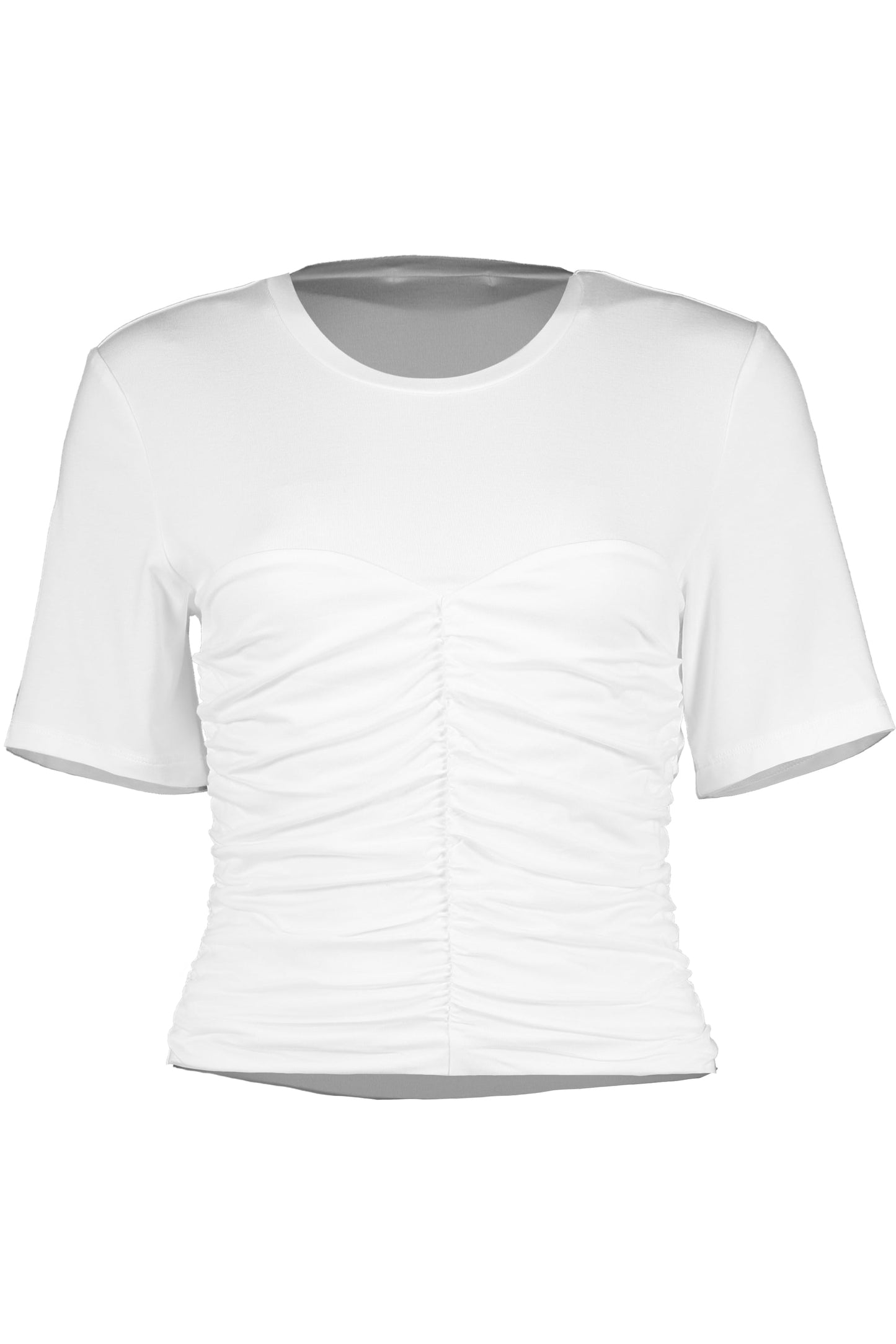 SIMKHAI-Tansy Ruched Bustier Tee - White-