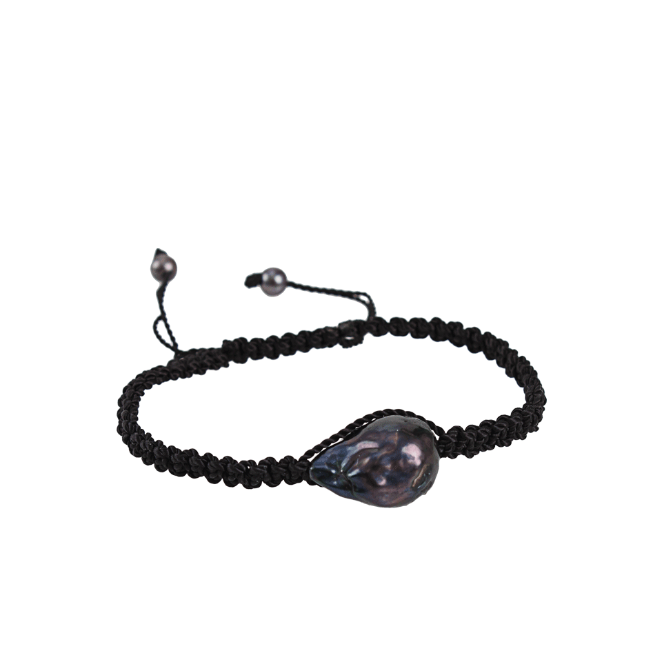JORDAN ALEXANDER-Large Baroque Pearl Bracelet-BLACK