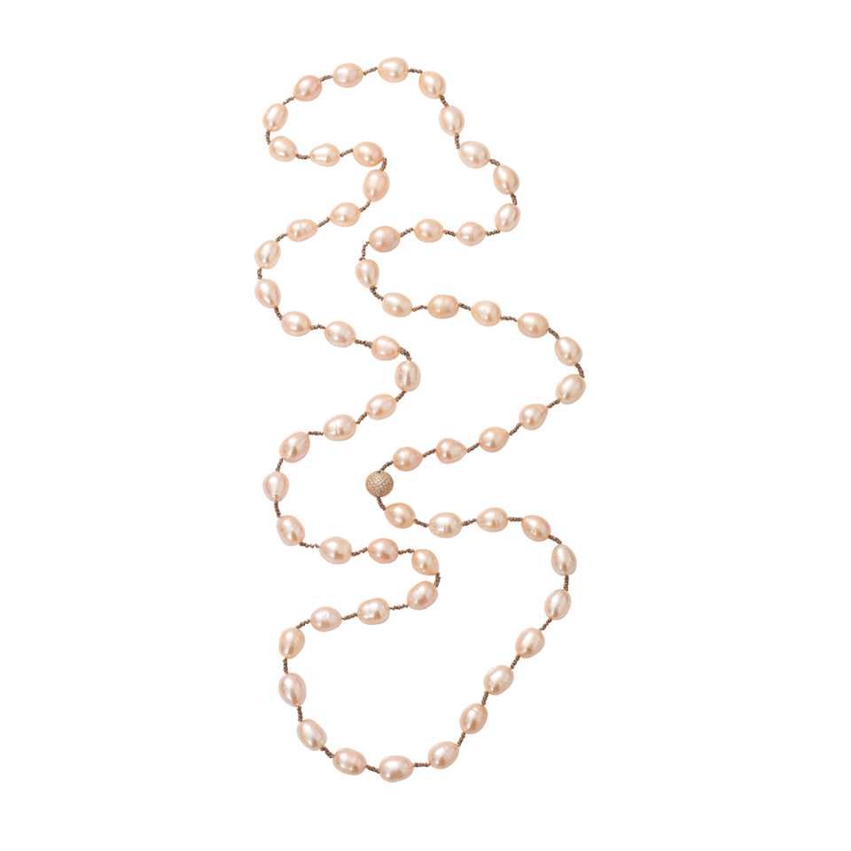 JORDAN ALEXANDER-Natural Freshwater Pearl Necklace-ROSE GOLD