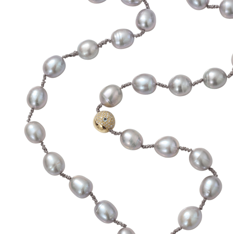 JORDAN ALEXANDER-Silver Freshwater Pearl Necklace-YELLOW GOLD