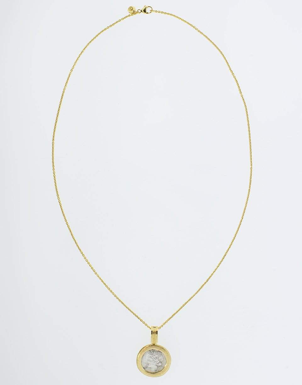 JORGE ADELER-Bacchus Coin Pendant Necklace-YELLOW GOLD