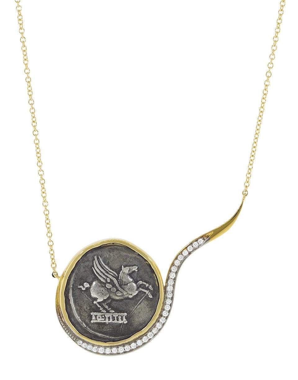 JORGE ADELER-Pegasus Coin Necklace-YELLOW GOLD
