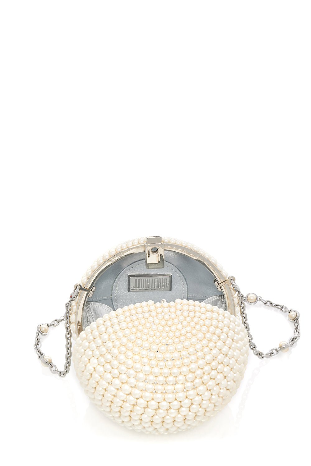 JUDITH LEIBER-Sphere Clutch-PEARLY