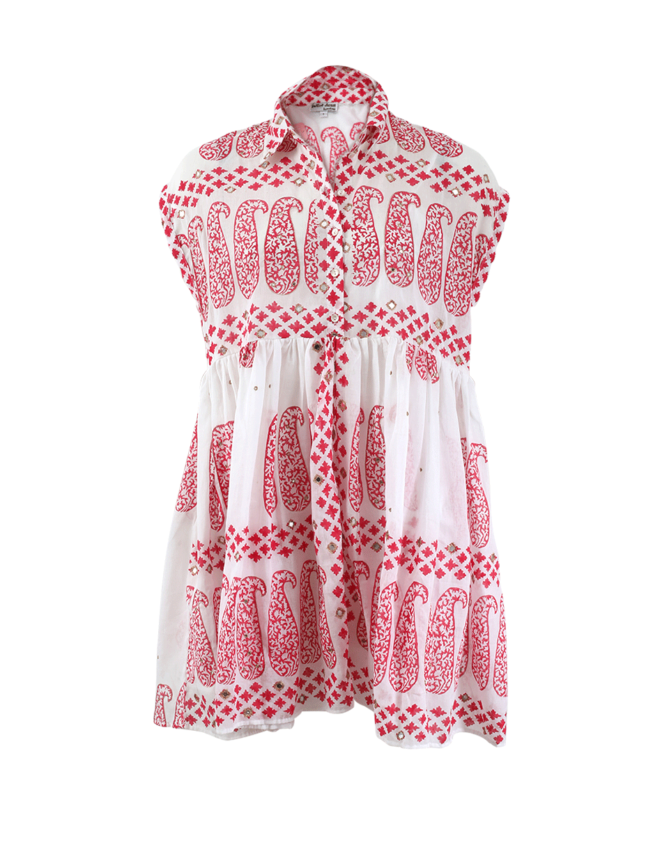 JULIET DUNN-Embroidered Shirt Dress-