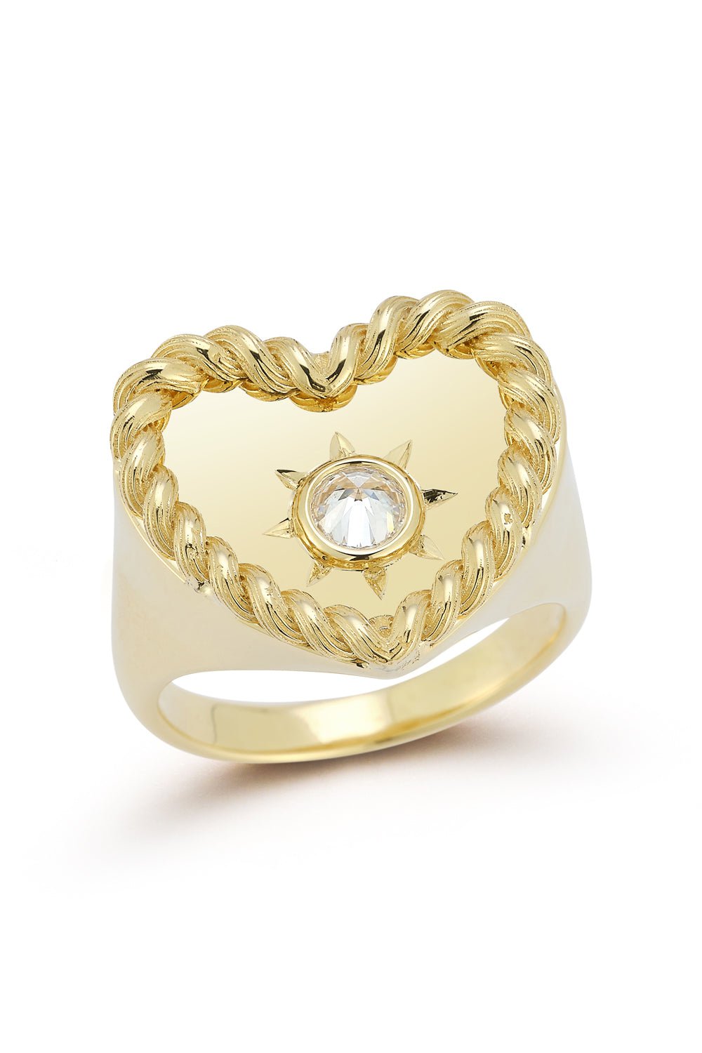 KLG JEWELLERY-Hairloom Heart & Home Ring-YELLOW GOLD