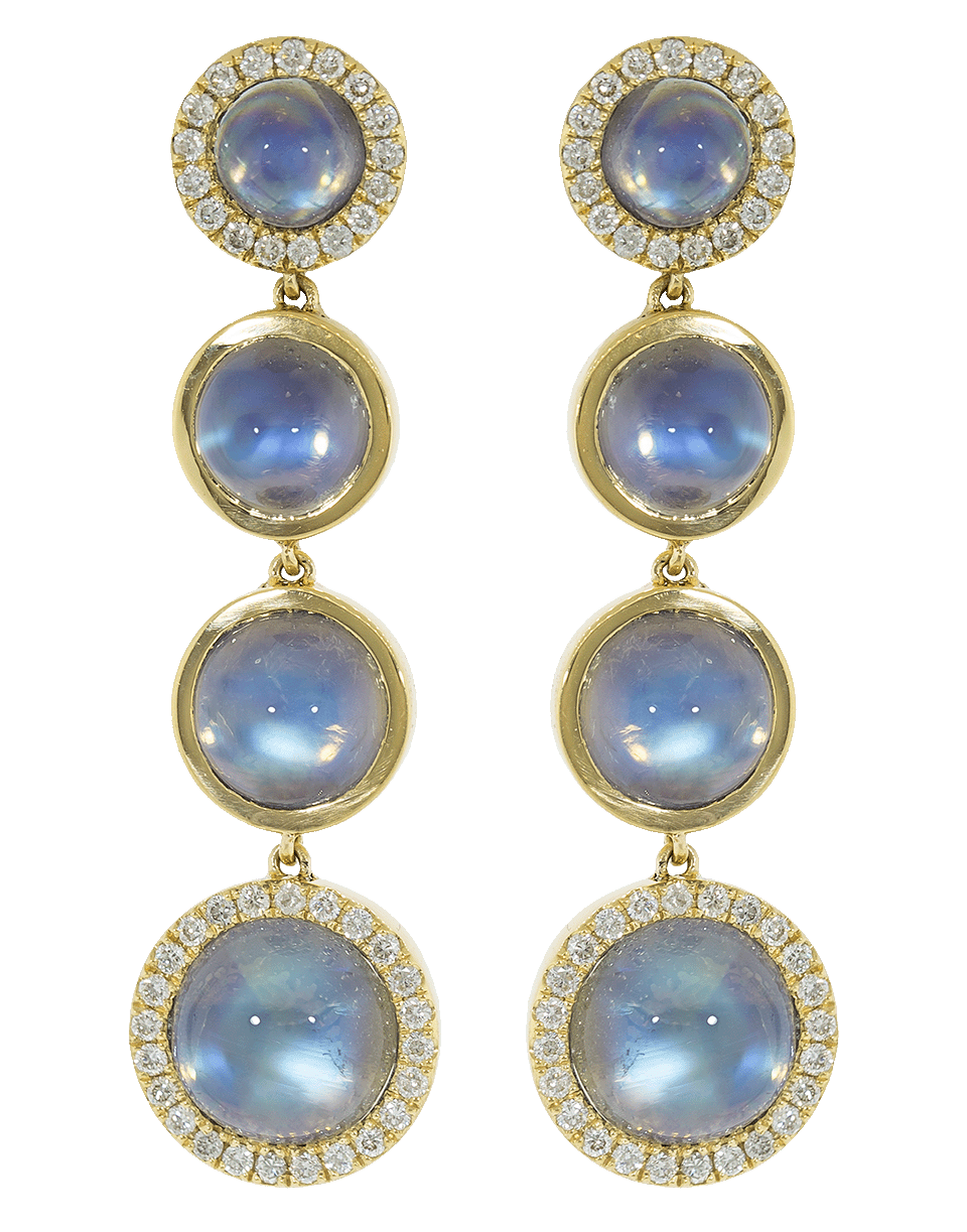 KATHERINE JETTER-Moonstone and Diamond Drop Earrings-WHITE GOLD