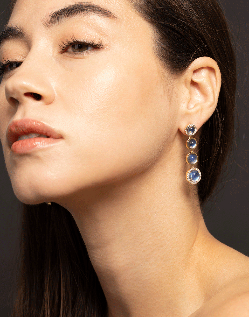 KATHERINE JETTER-Moonstone and Diamond Drop Earrings-WHITE GOLD