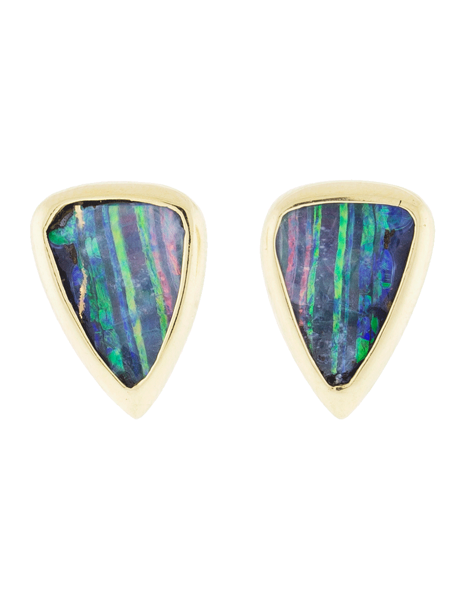 KATHERINE JETTER-Boulder Opal Stud Earrings-YELLOW GOLD