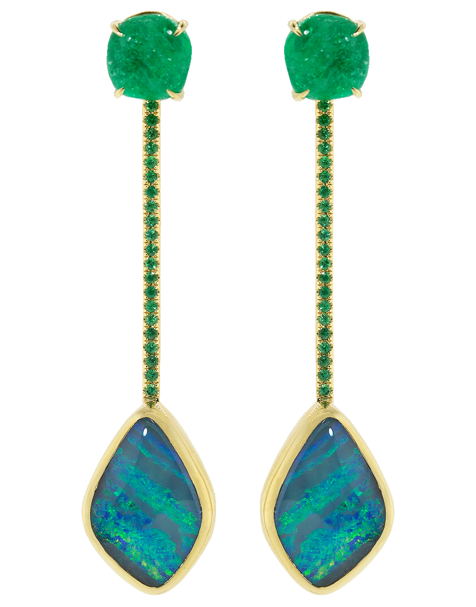 Emerald and Boulder Opal Earrings JEWELRYFINE JEWELEARRING KATHERINE JETTER   