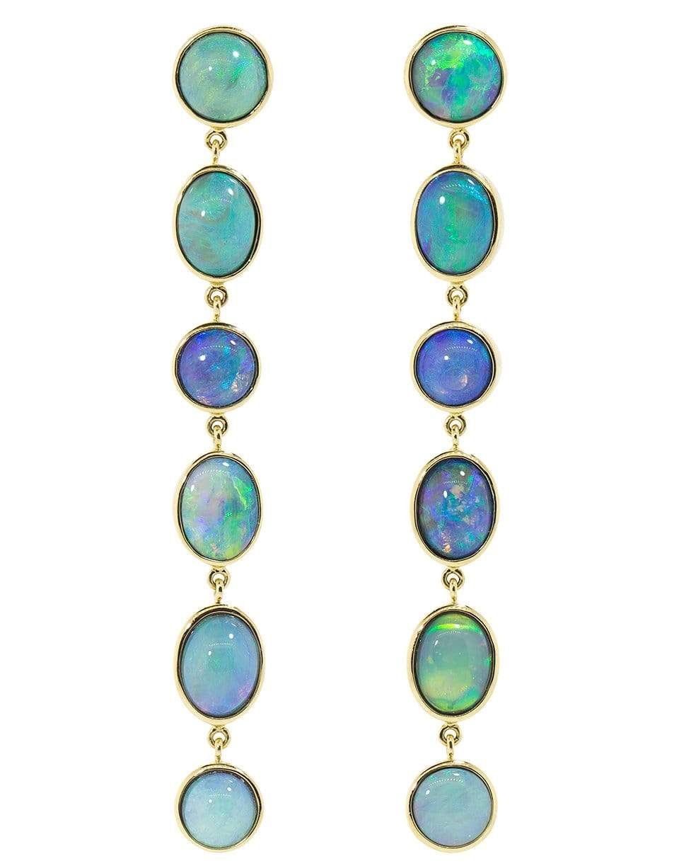 KATHERINE JETTER-Six Drop Classic Opal Earrings-YELLOW GOLD