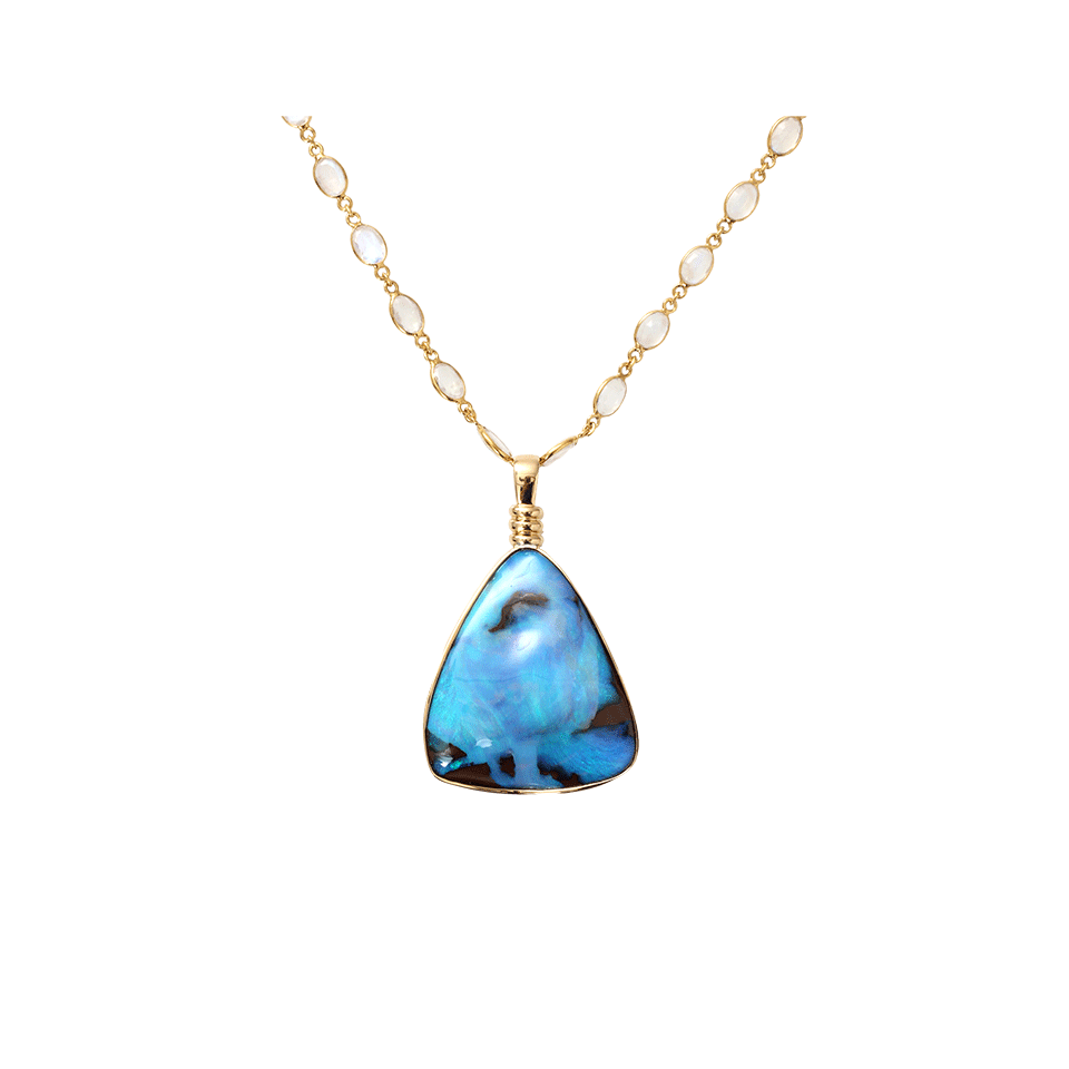 KATHERINE JETTER-Azur Chic Boulder Opal Necklace-YELLOW GOLD