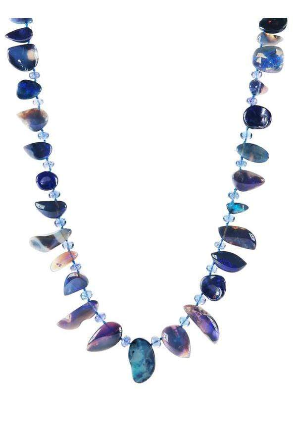 KATHERINE JETTER-Boulder Opal and Tanzanite Necklace-YELLOW GOLD