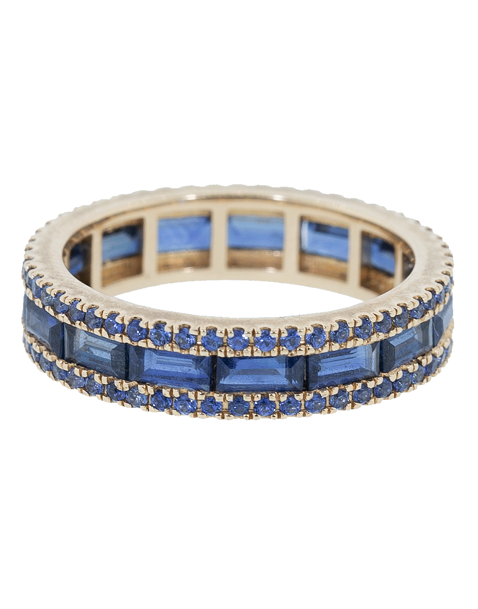 KATHERINE JETTER-Blue Sapphire Origami Stacking Band-ROSE GOLD