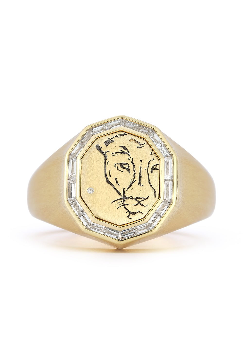 KATHERINE JETTER-The Baguette Lioness Ring-YELLOW GOLD