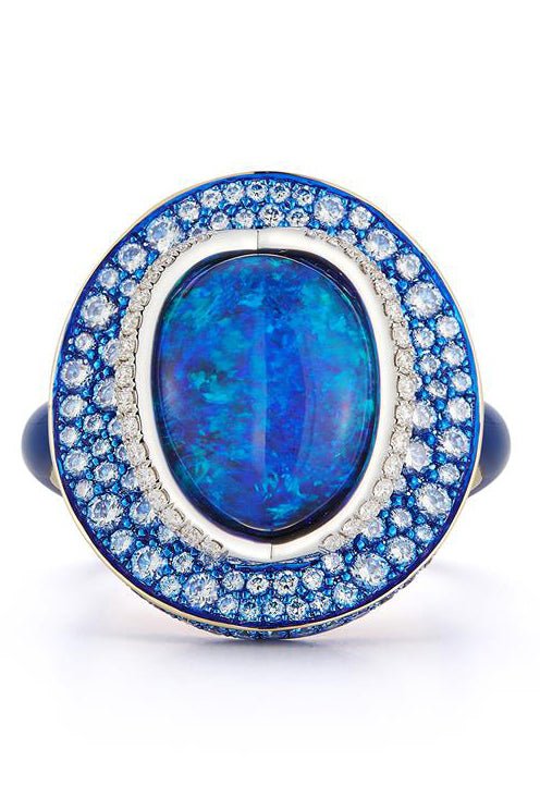 KATHERINE JETTER-Opal Orbit Ring-YELLOW GOLD