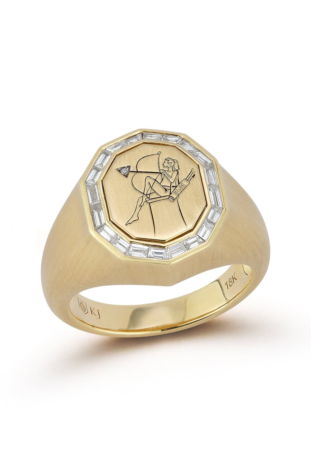 KATHERINE JETTER-The Baguette Archeress Ring-YELLOW GOLD