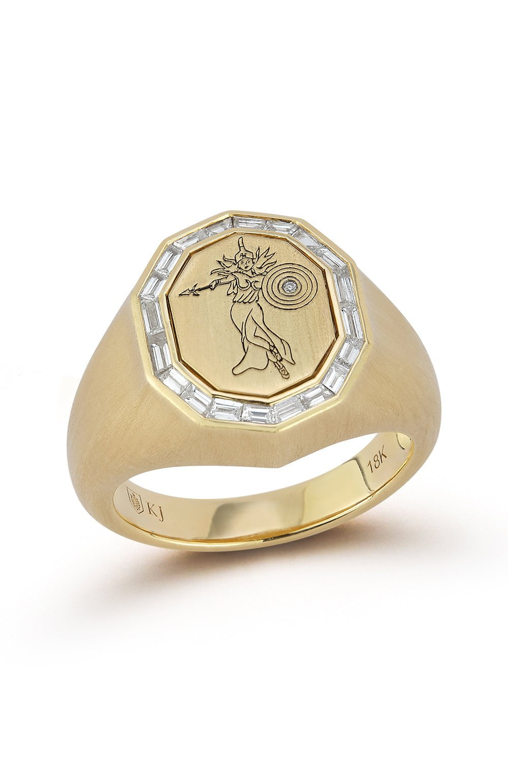 KATHERINE JETTER-The Baguette Athena Ring-YELLOW GOLD