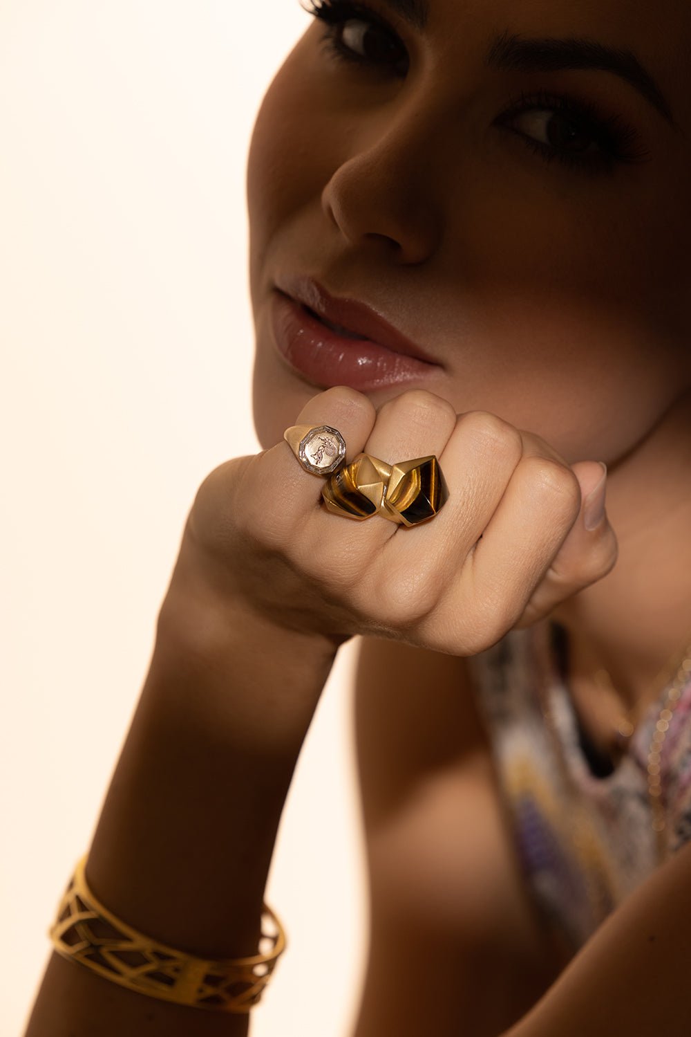 KATHERINE JETTER-The Baguette Athena Ring-YELLOW GOLD