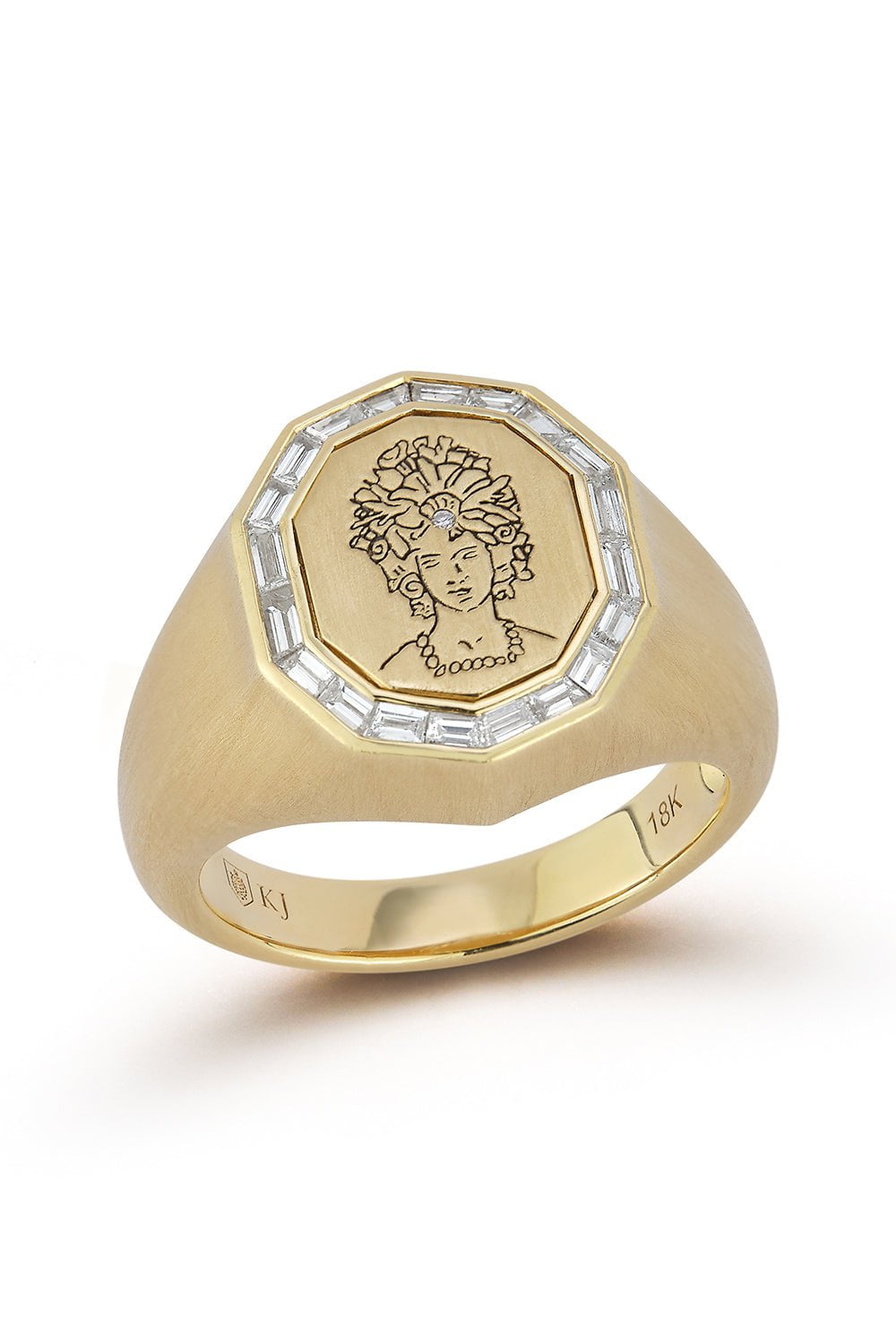 KATHERINE JETTER-The Baguette Siren Of The Sea Ring-YELLOW GOLD