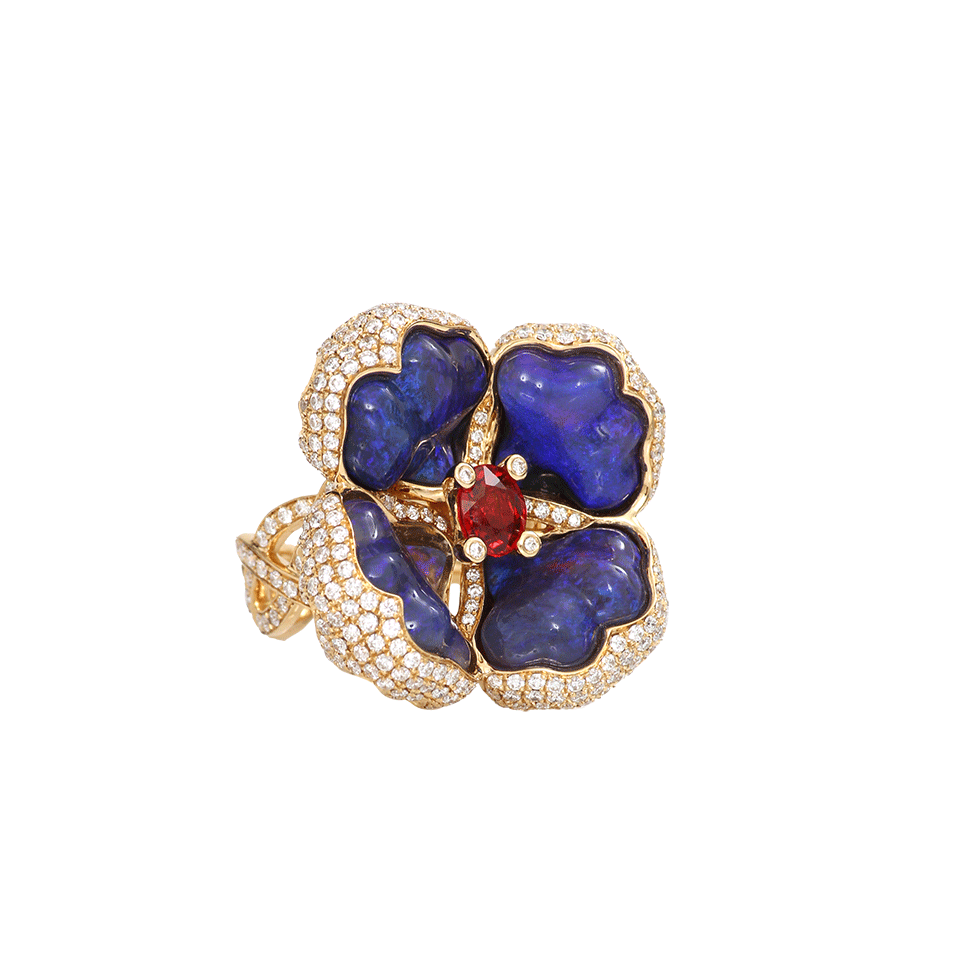 KATHERINE JETTER-Opal Flower Ring-YELLOW GOLD