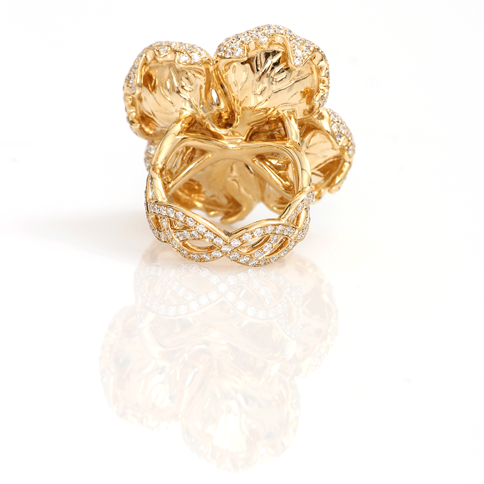 KATHERINE JETTER-Opal Flower Ring-YELLOW GOLD