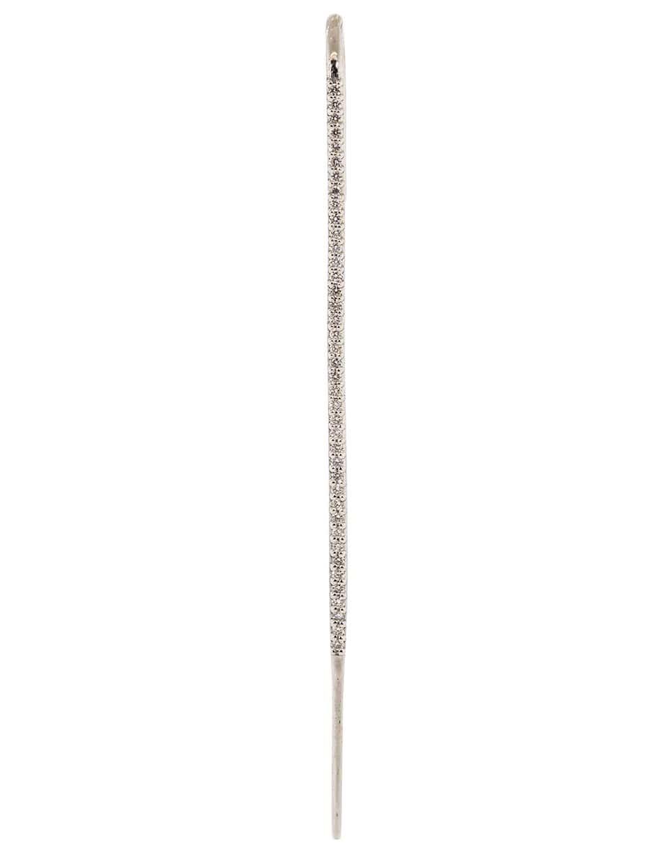 KATKIM-White Gold Diamond Ear Pin-WHITE GOLD