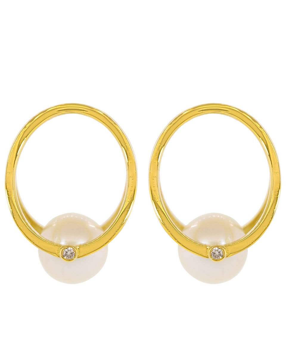 KATKIM-Pearl Oasis Earrings-YELLOW GOLD