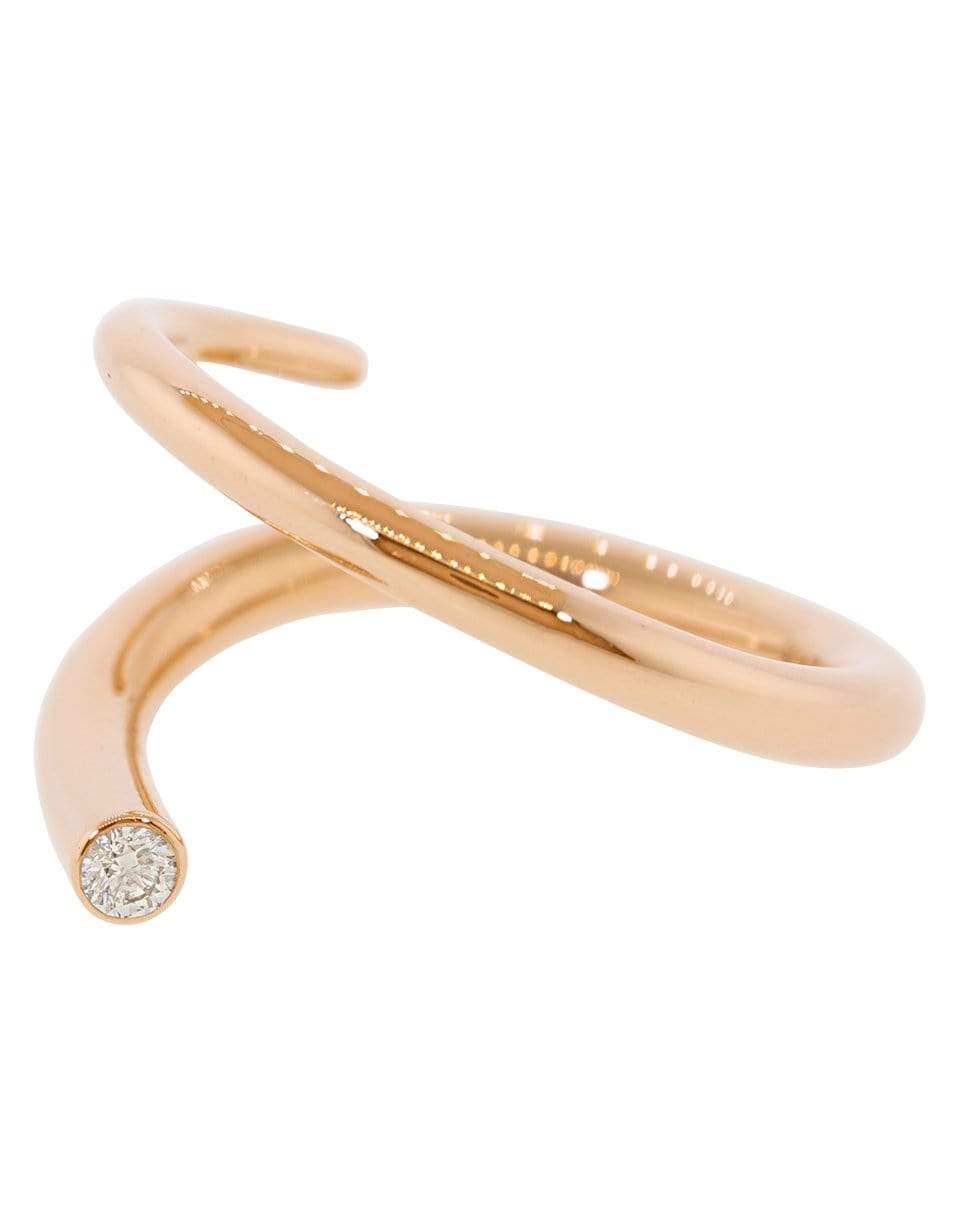 KATKIM-Crescendo Diamond Pin Ring-ROSE GOLD