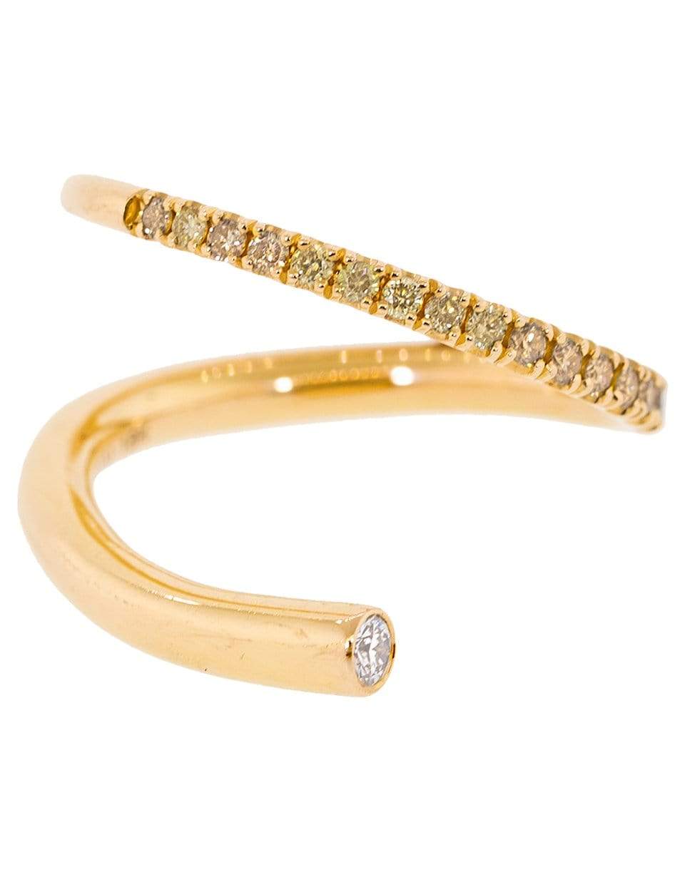 KATKIM-Rose Gold Crescendo Diamond Flare Ring-ROSE GOLD