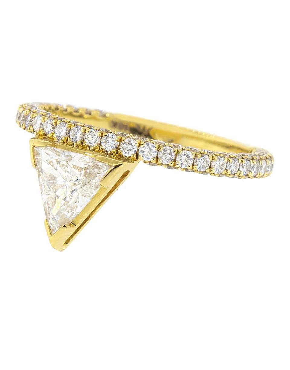 KATKIM-Floating Trillion Diamond Ring-YELLOW GOLD