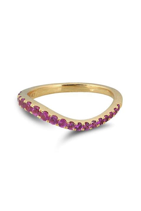 KAVANT & SHARART-Pink Sapphire Talay Flow Wave Ring-YELLOW GOLD