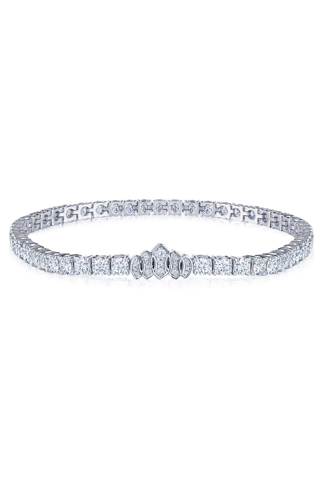 KWIAT-Signature Tiara Diamond Line Bracelet-WHITE GOLD
