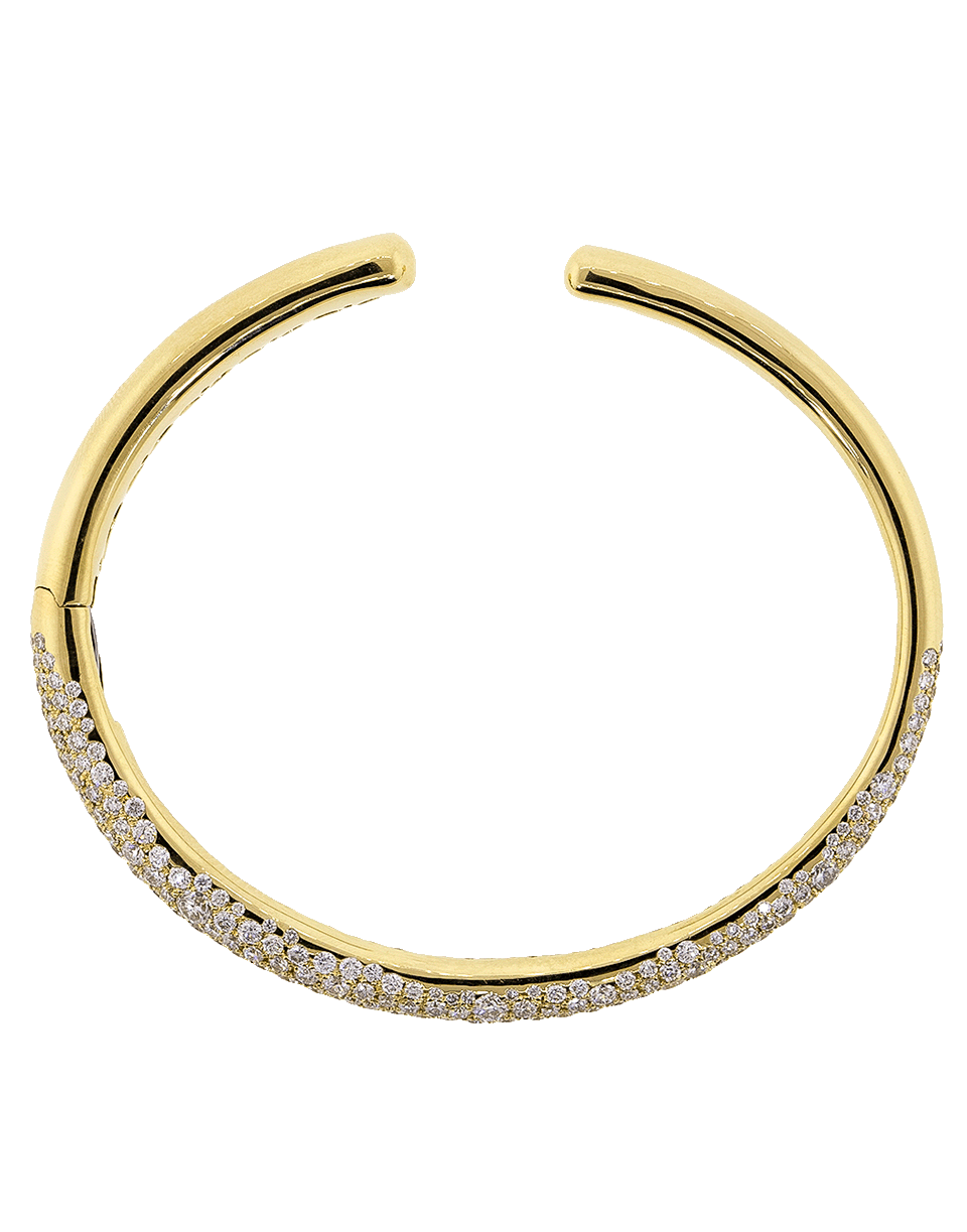 KWIAT-Cobblestone Collection Diamond Pave Bangle-YELLOW GOLD
