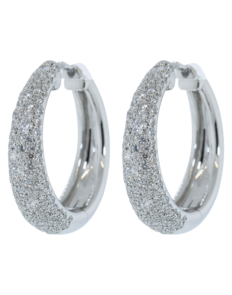 Pave Diamond Cobblestone Hoop Earrings JEWELRYFINE JEWELEARRING KWIAT   