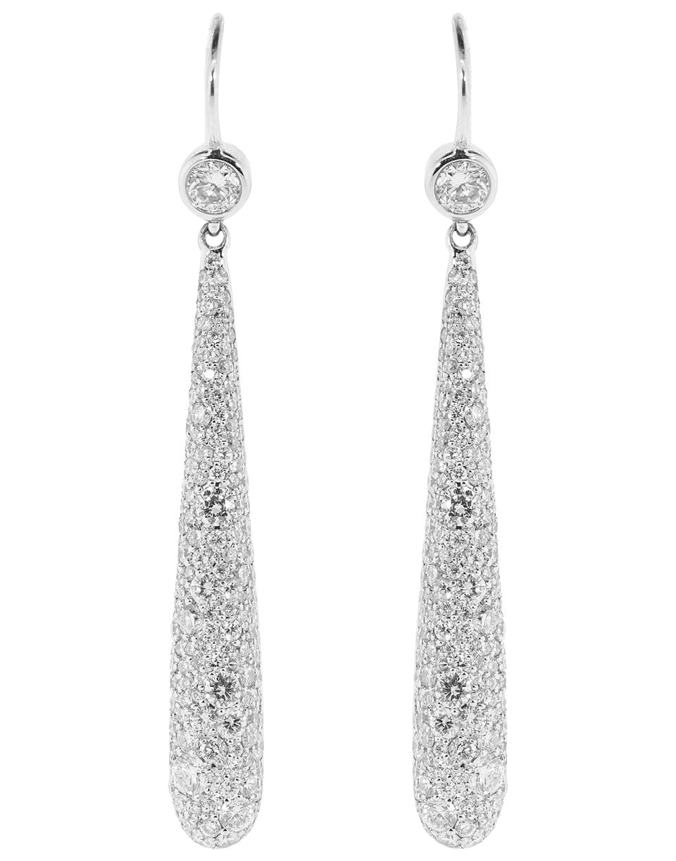 KWIAT-Pave Diamond Drop Earrings-WHITE GOLD