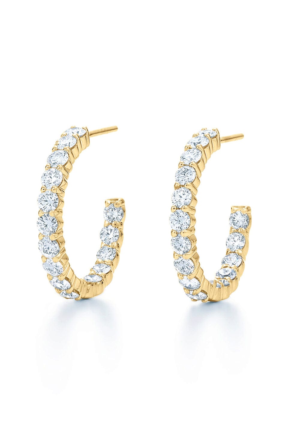 KWIAT-Diamond Hoop Earrings 2.62ctw-YELLOW GOLD