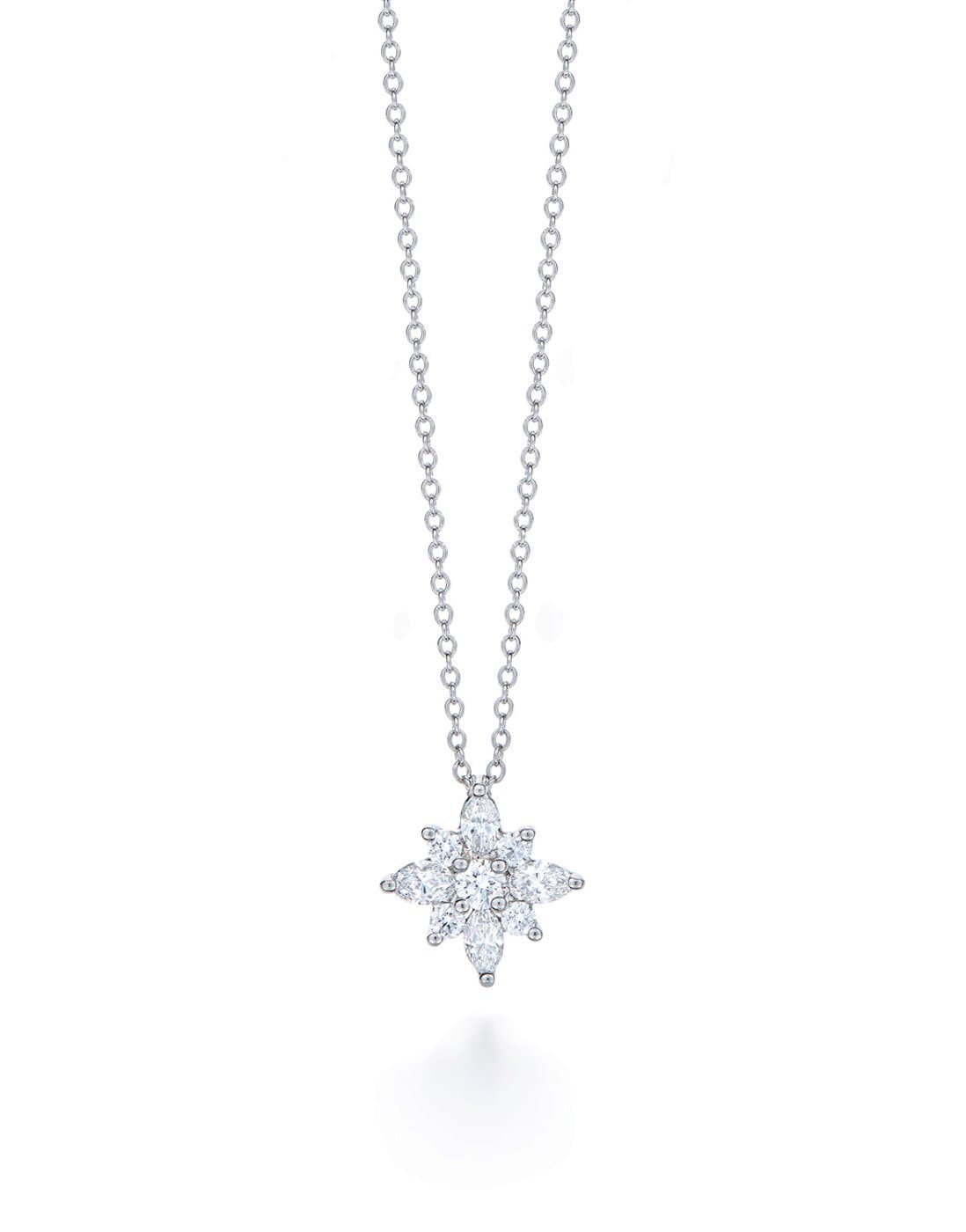 KWIAT-Diamond Star Pendant Necklace-PLAT