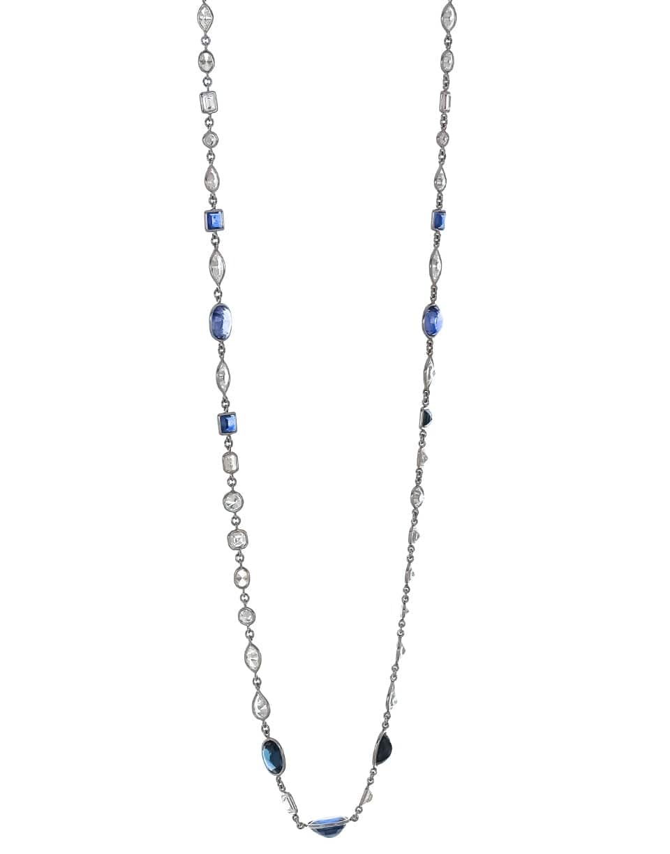 KWIAT-Diamond and Sapphire Strings Necklace-PLATINUM