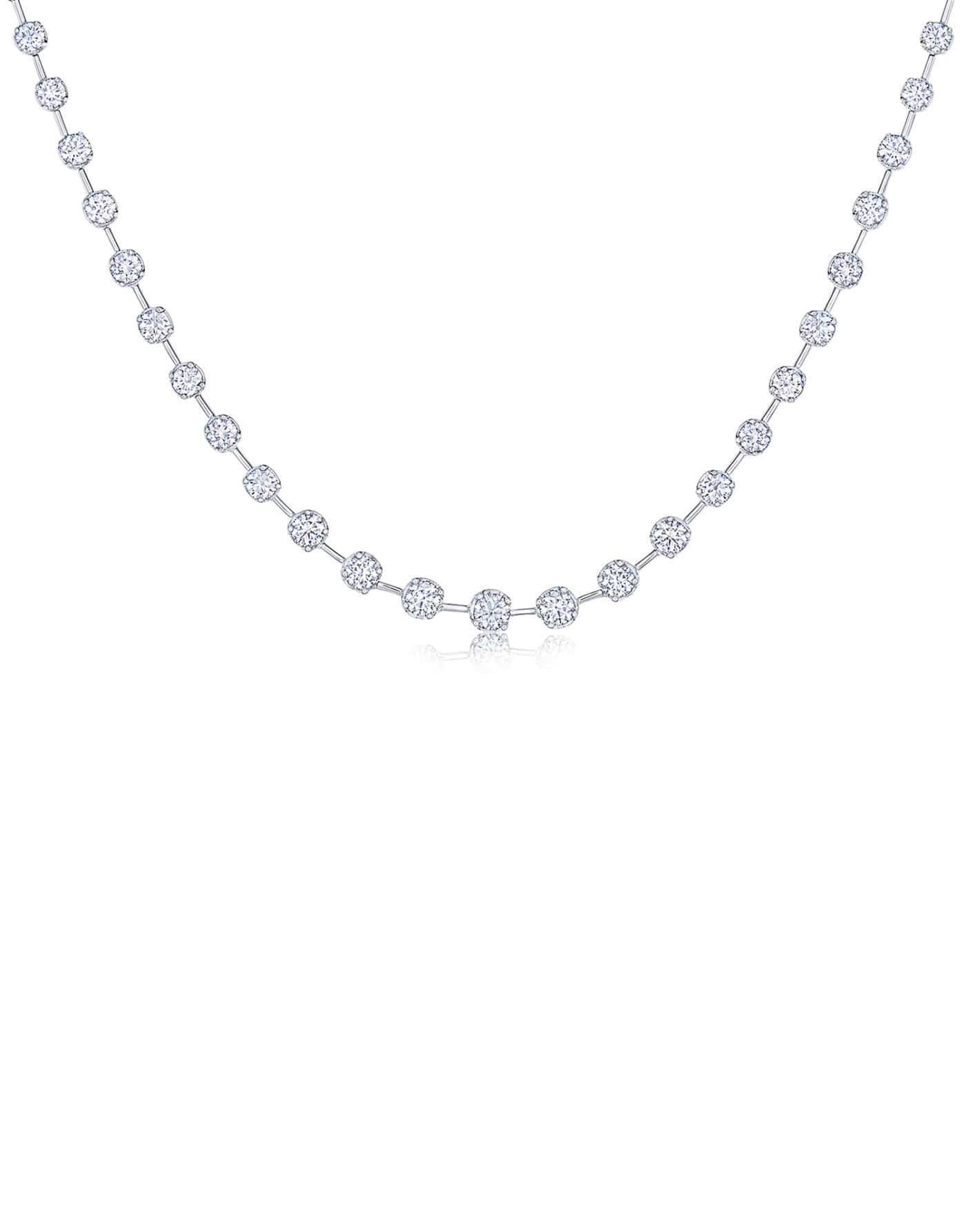 KWIAT-Starry Night Diamond Riviera Necklace-WHITE GOLD