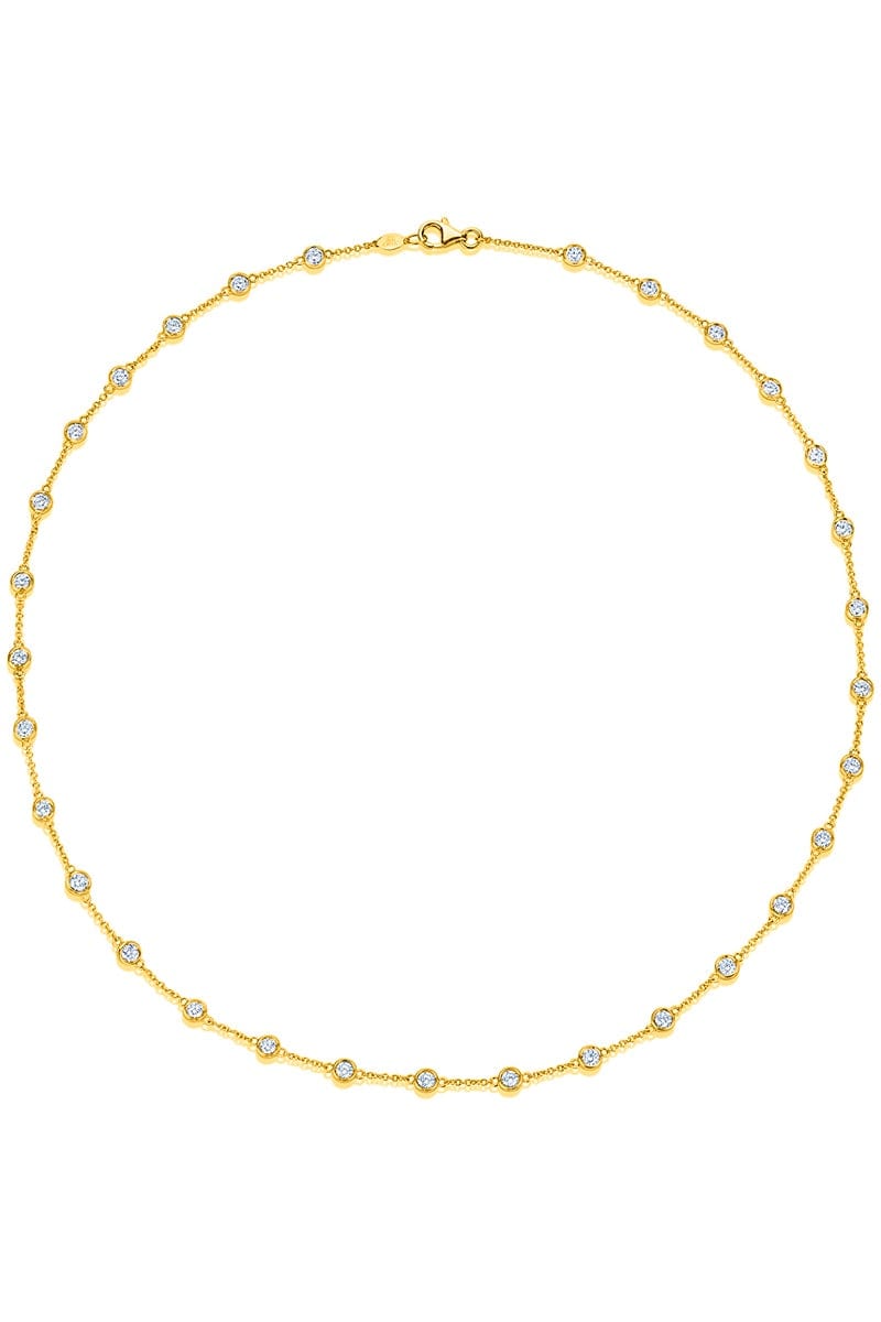 KWIAT-Bezel Set Diamond String Necklace-YELLOW GOLD