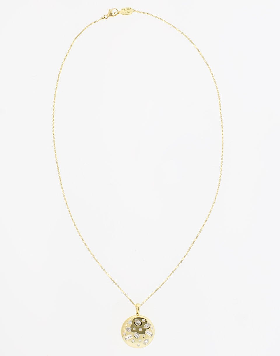 KWIAT-Diamond Cobblestone Pendant Necklace-YELLOW GOLD