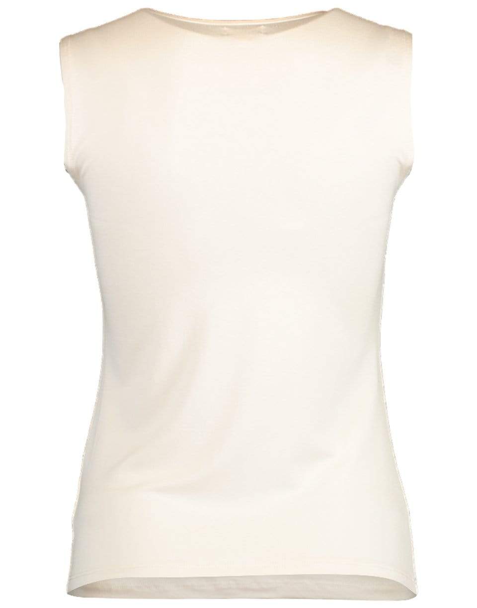 L'AGENCE-Vintage White Shelly Tank Top-