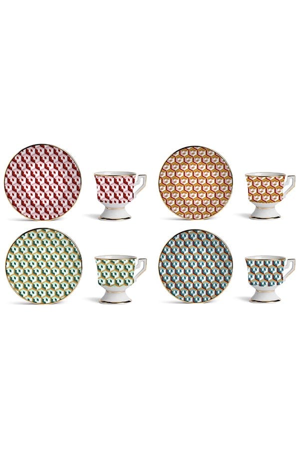 Espresso Cup Set Of 4 - Cubi Mix – Marissa Collections