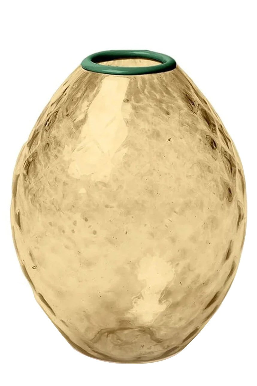 LA DOUBLEJ-Murano Glass Egg - Gold-GOLD