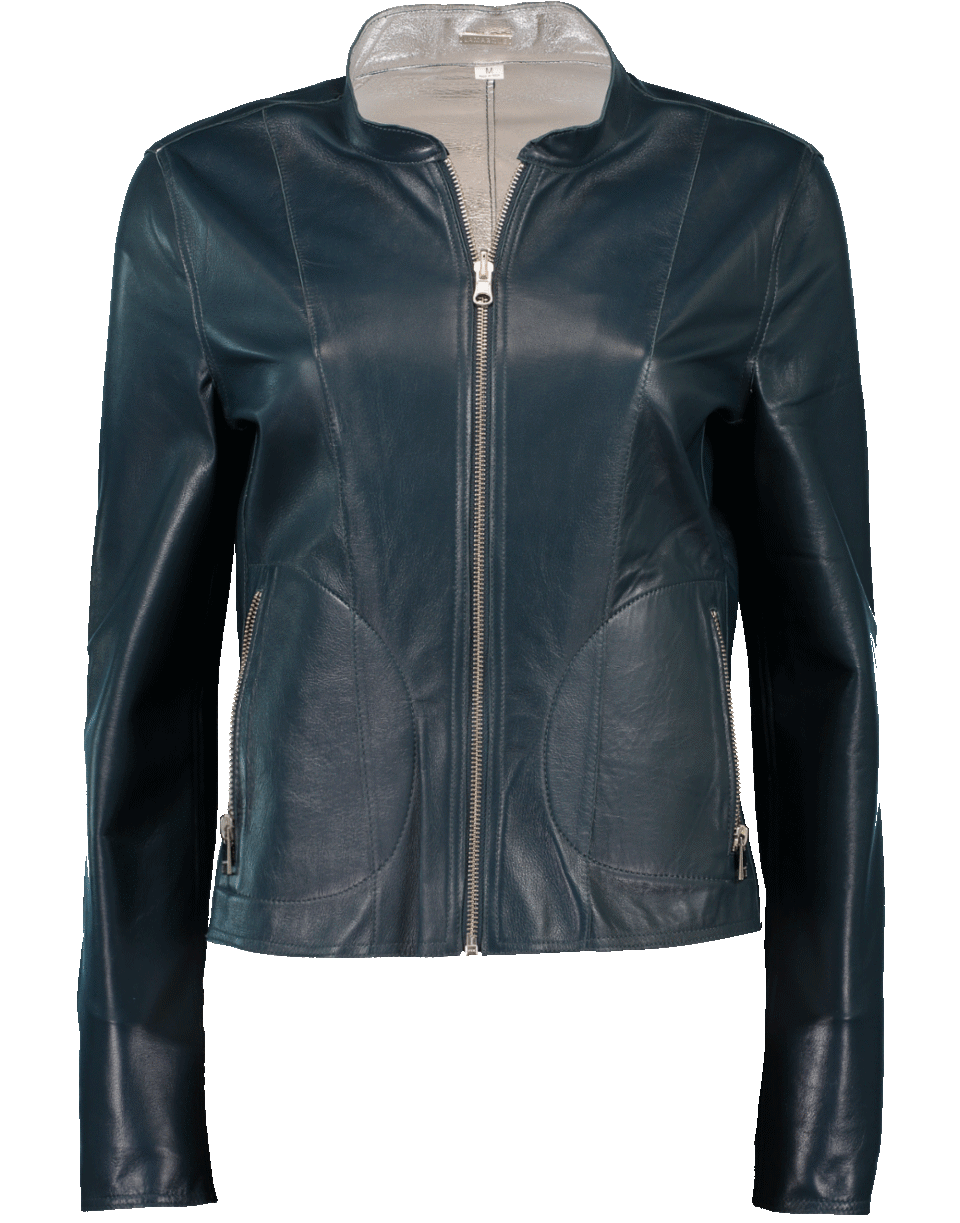 LAMARQUE-Chapin Leather Reverse Bomber Jacket-