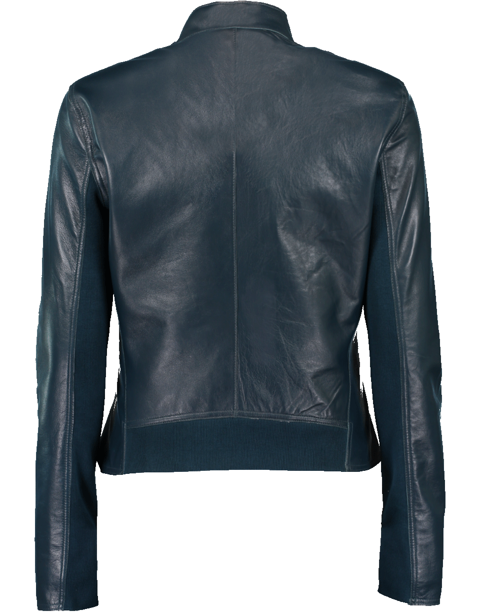 LAMARQUE-Chapin Leather Reverse Bomber Jacket-