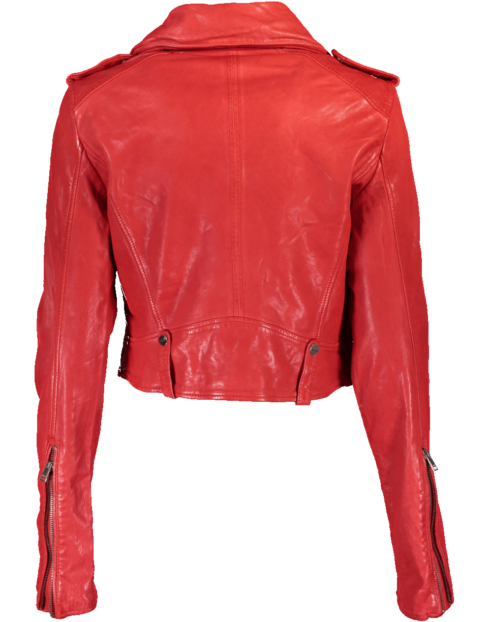 LAMARQUE-Cropped Leather Jacket-