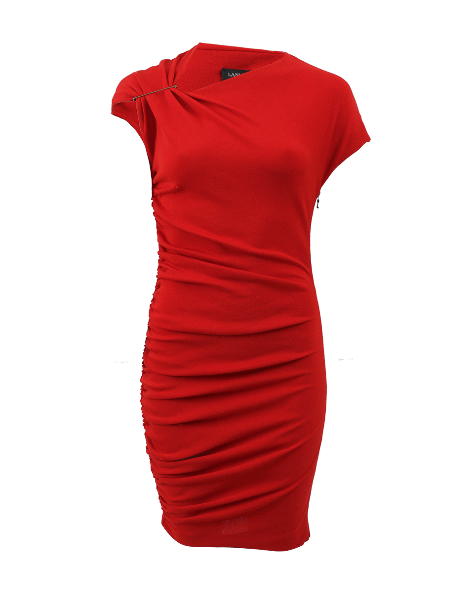 Ruched Dress With Pin CLOTHINGDRESSCOCKTAIL LANVIN   